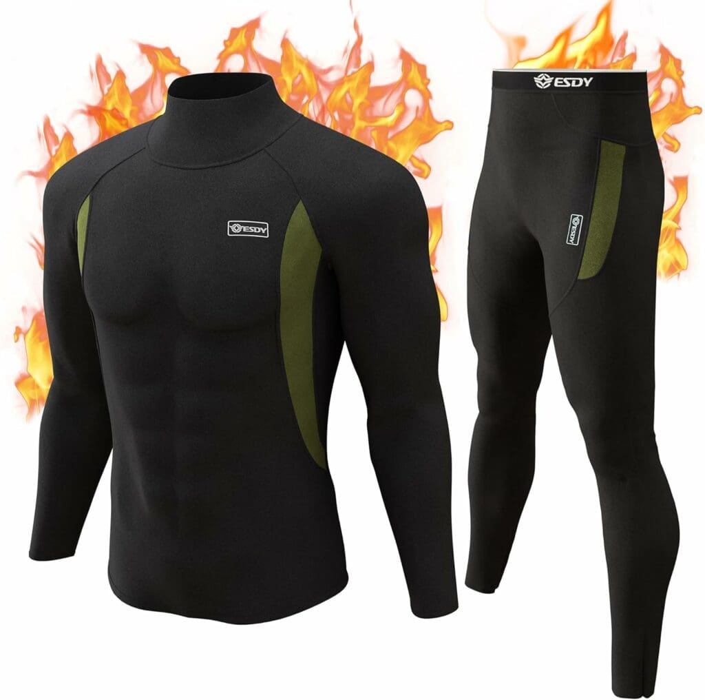 CL convallaria Thermal Underwear Long Johns Set Mens Winter Hunting Gear Sport Base Layer Bottom Top XS-4XL