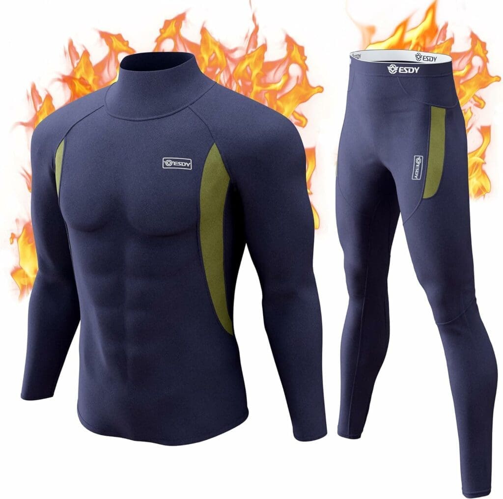 CL convallaria Thermal Underwear Long Johns Set Mens Winter Hunting Gear Sport Base Layer Bottom Top XS-4XL