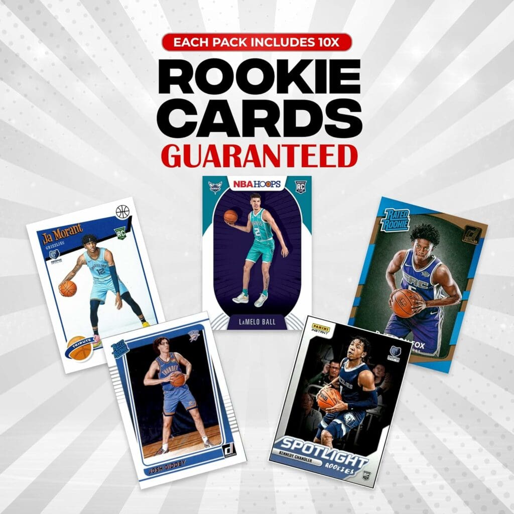 Deluxe NBA Basketball Cards 2023 Mystery Box | 100x Official NBA Cards | 10x Hall of Famers | 10x Rookies | 1x Lebron or Jordan | 4X Autograph or Relic Cards Guaranteed | Kobe Bryant Cards