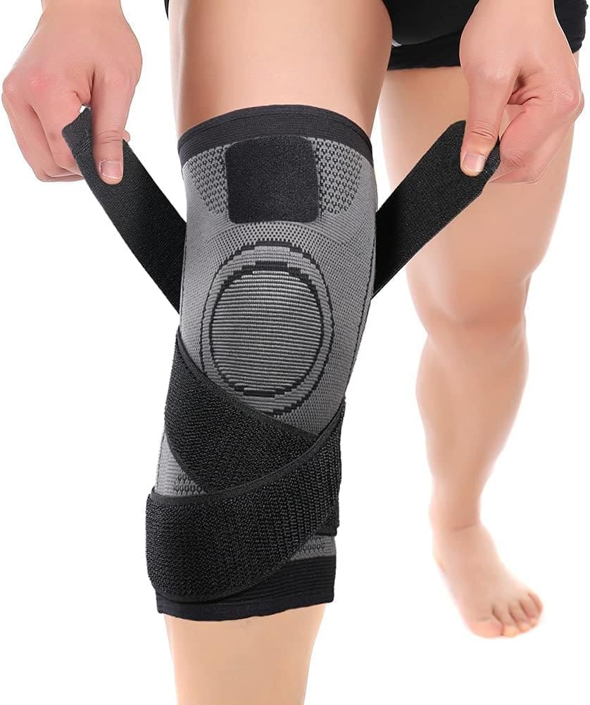 NuCamper Knee Brace for Arthritis Pain,Adjustable Compression Sleeve for Men Women Pain Relief，Knee Support for Injury Recovery, Meniscus Tear,Runing,Sports,Workout