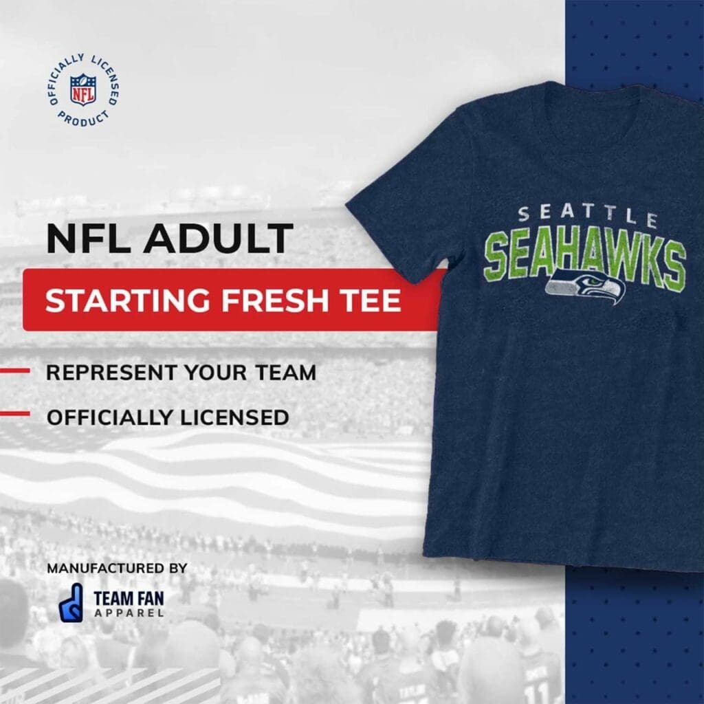 Team Fan Apparel NFL Starting Fresh Short Sleeve Heather T-Shirt - Adult Sports Gear for Men and Women