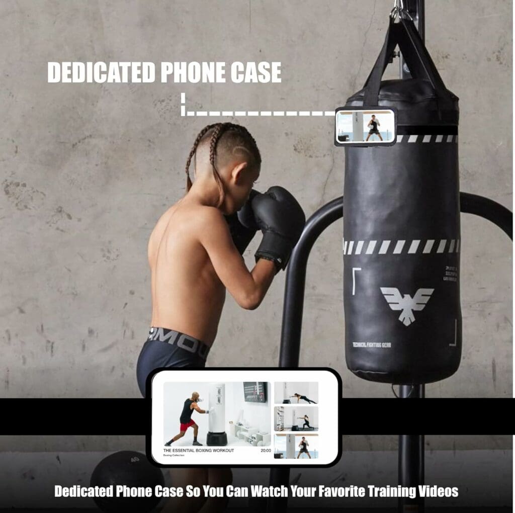 Elite Sports Boxing Punching Bag Set for Kids - 2.5 ft Leather Kids Punching Bag for Teens Heavy Boxing Bag Kit for Youth