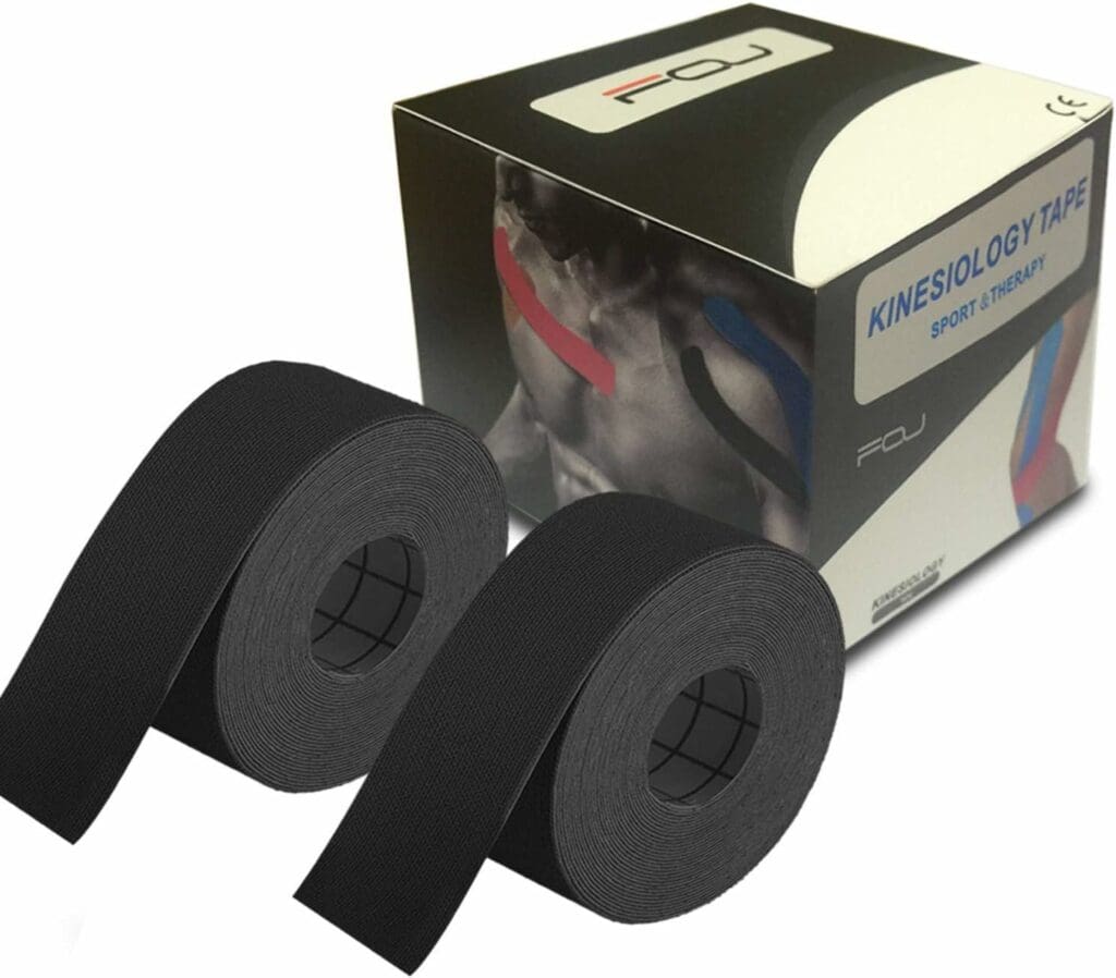 FOU Kinesiology Recovery Therapeutic Tape, Waterproof Muscle Support for Athlete,Sports Injury Tape 1 inch x 16.4 ft / 2.5cm x 5m