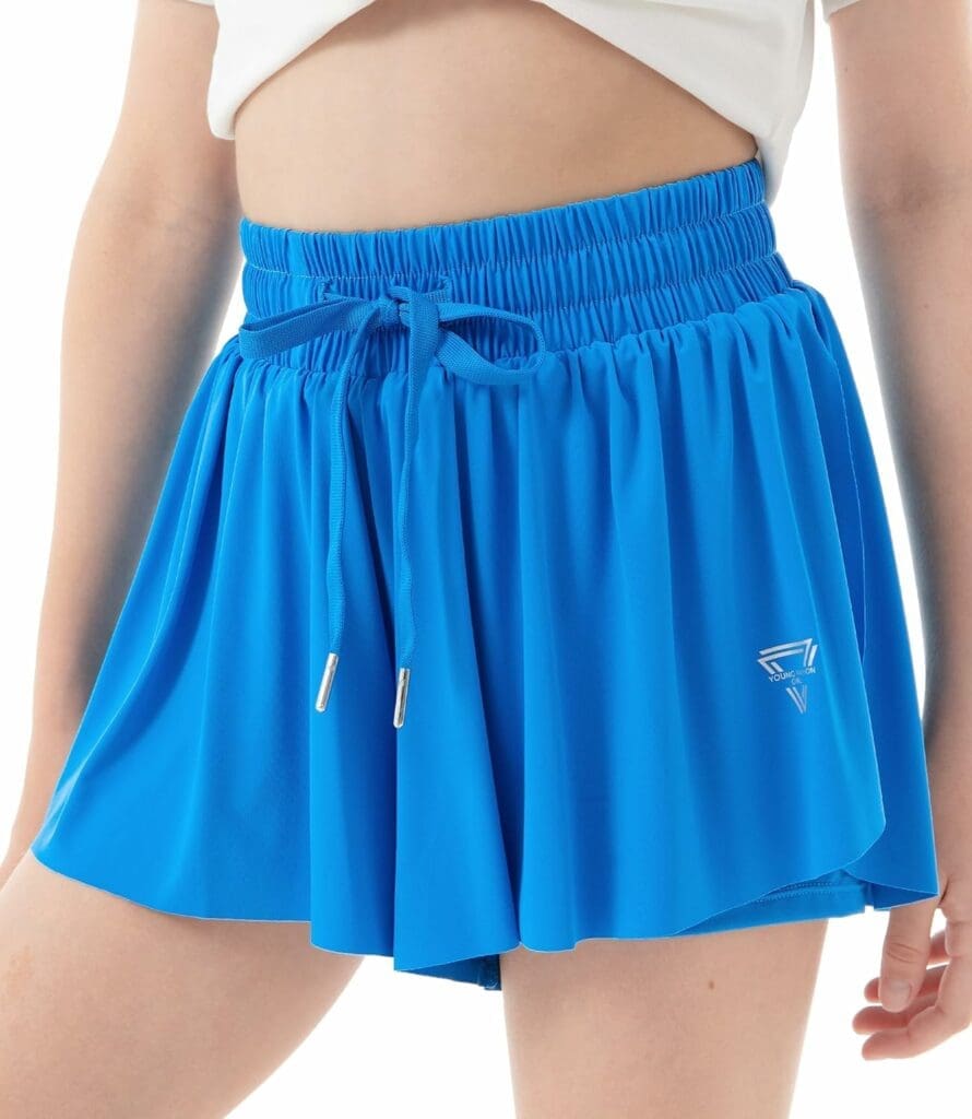 PUPIU Athletic Flowy Shorts for Girls Sports Butterfly Shorts Summer Shorts Preppy Clothes