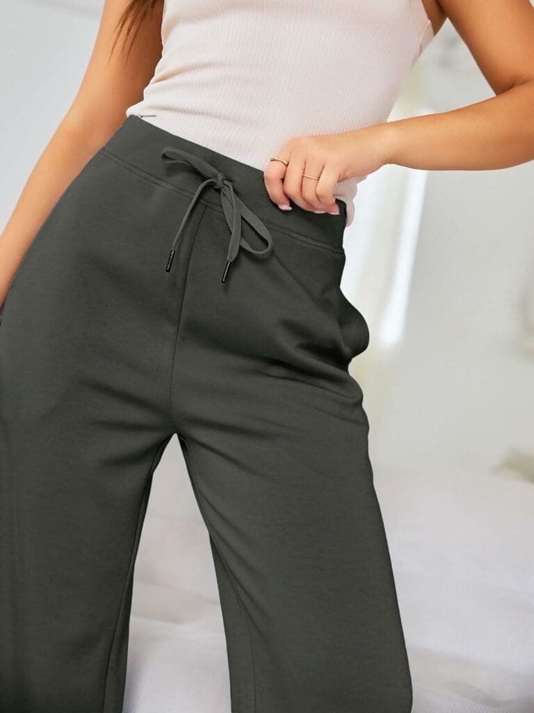 LILLUSORY Womens Wide Leg Sweatpants 2023 Fall Casual High Wasited Pants