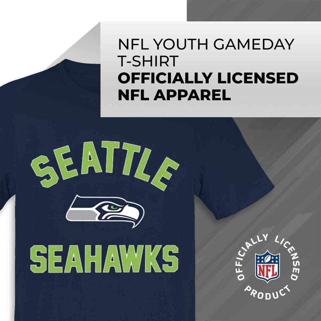 Team Fan Apparel NFL Youth Gameday Football T-Shirt, Lightweight Tee, Tagless Sports Gear, Boys and Girls Apparel