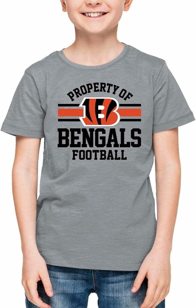 Team Fan Apparel NFL Youth Property of Short Sleeve Lightweight T Shirt, Official Team Tee, Gear for Boys and Girls